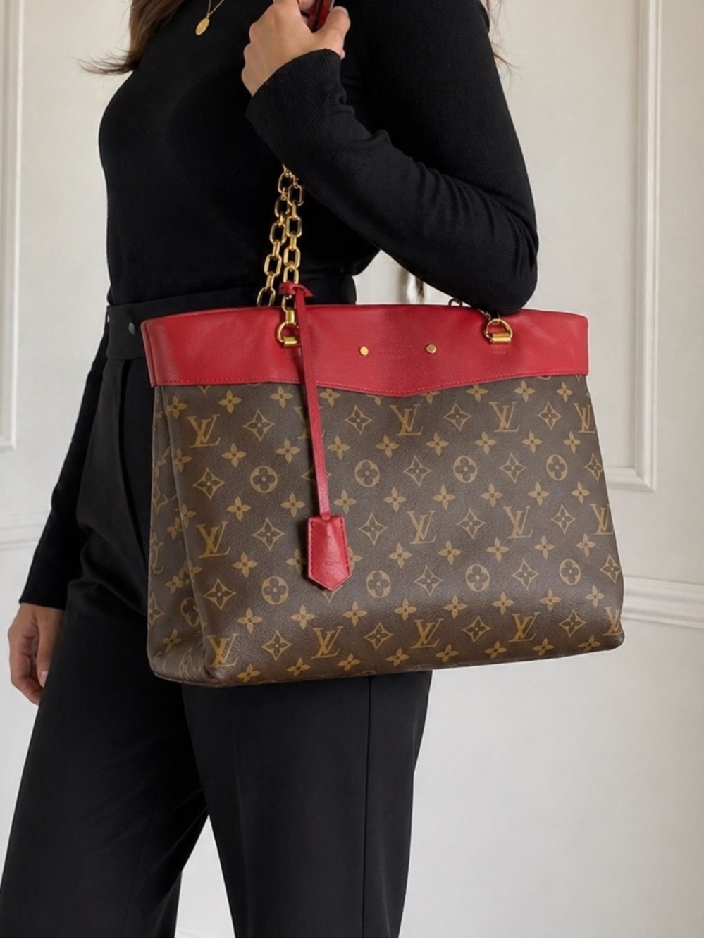 Louis Vuitton Monogram Canvas Pallas Shopper Tote